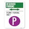 Signmission Reserved Parking Permit Parking W/ & Bidirectional Arrow Heavy-Gauge Alum, 18" x 24", A-1824-23146 A-1824-23146 - alternate 1